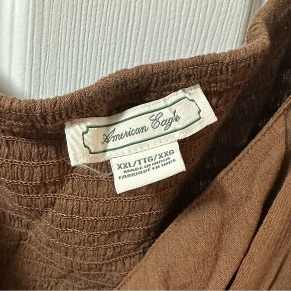 Long Sleeve Smocked Tie Blouse - Picture 3 of 3